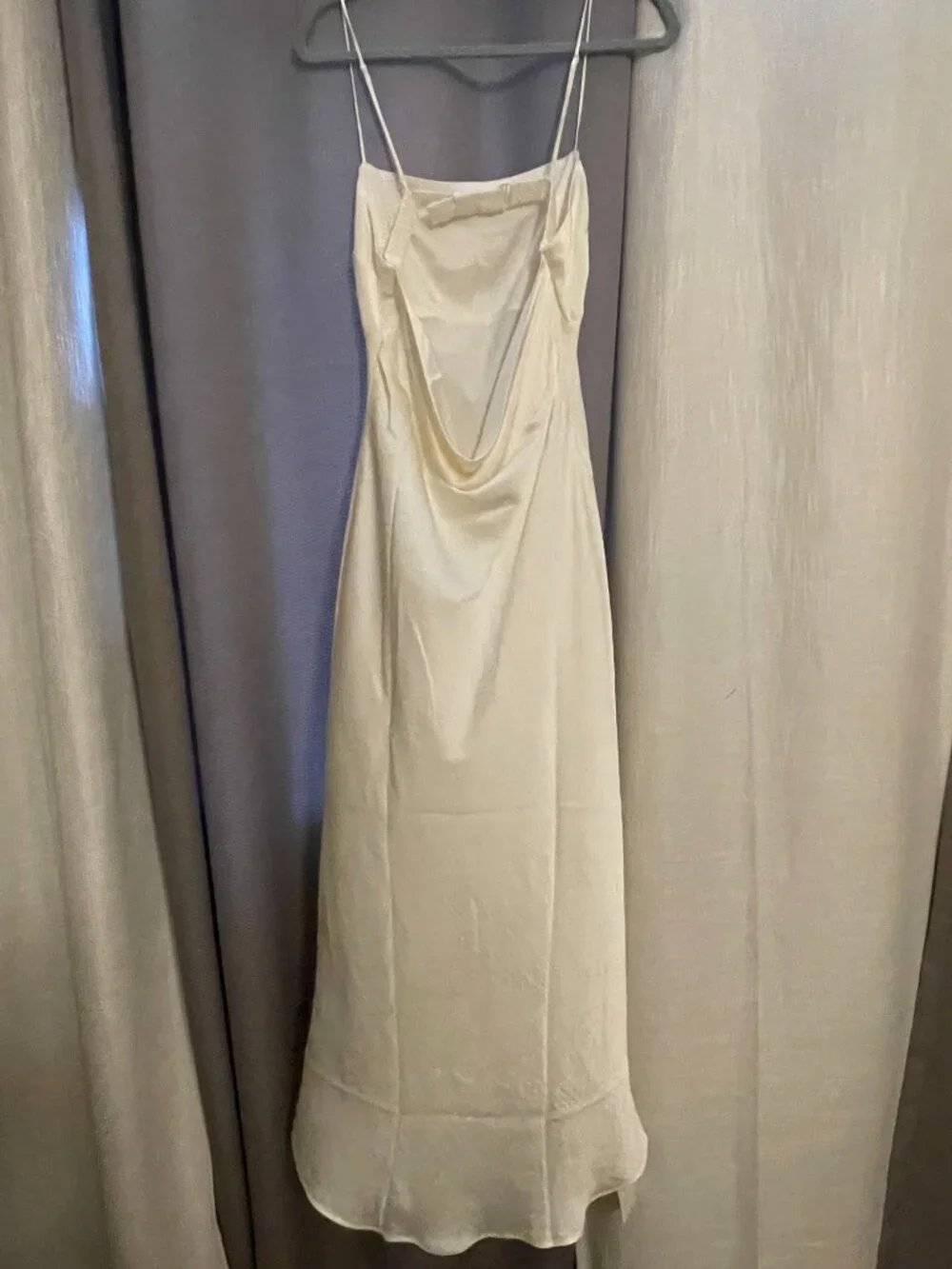 The A&F Julia Slip Cowl Back-Bow Maxi Dress